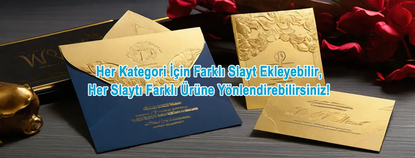 Altın Yaldızlı Düğün & Nişan Davetiyesi 02